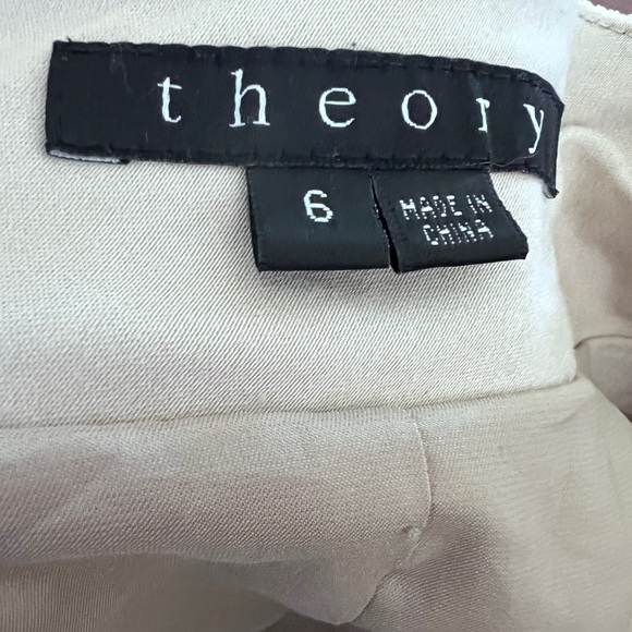 Theory Beige Hi Neck Military Fitted Crop Jacket - SIze 6 - Picture 13 of 14